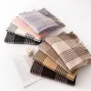 The winter thickened 2025 new style of Checkered children's versatile tassel fashionable and warm scarf is a comfortable faux cashmere scarf details Picture